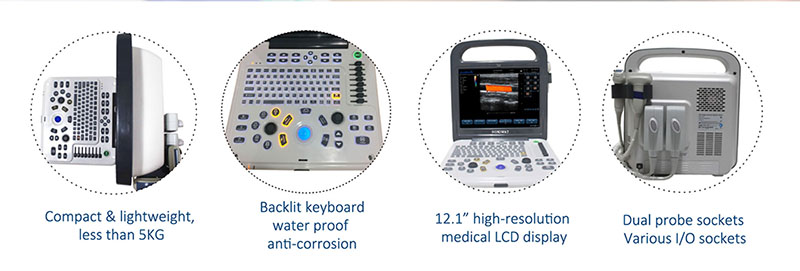 Socket, keyboard of Digital color Doppler ultrasound ES240